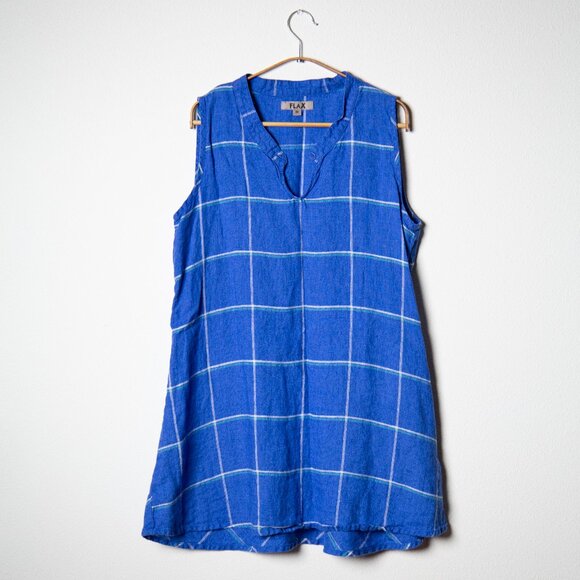 FLAX Linen Mini Dress, M - Picture 1 of 4